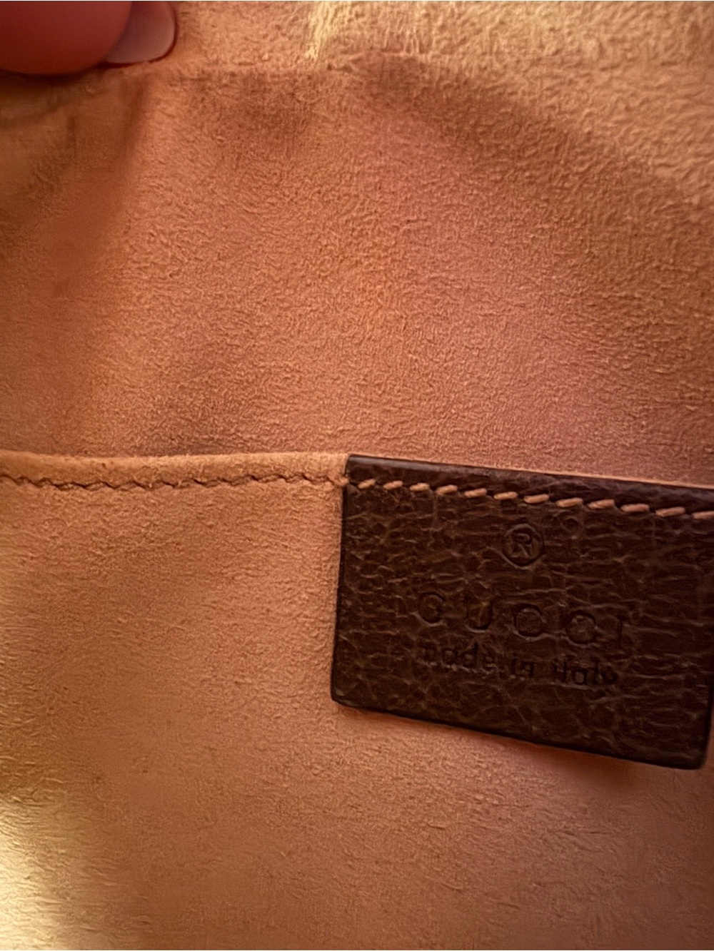 Gucci Brown GG Supreme Canvas Crossbody with Green-Red Web - Picture 7 of 7